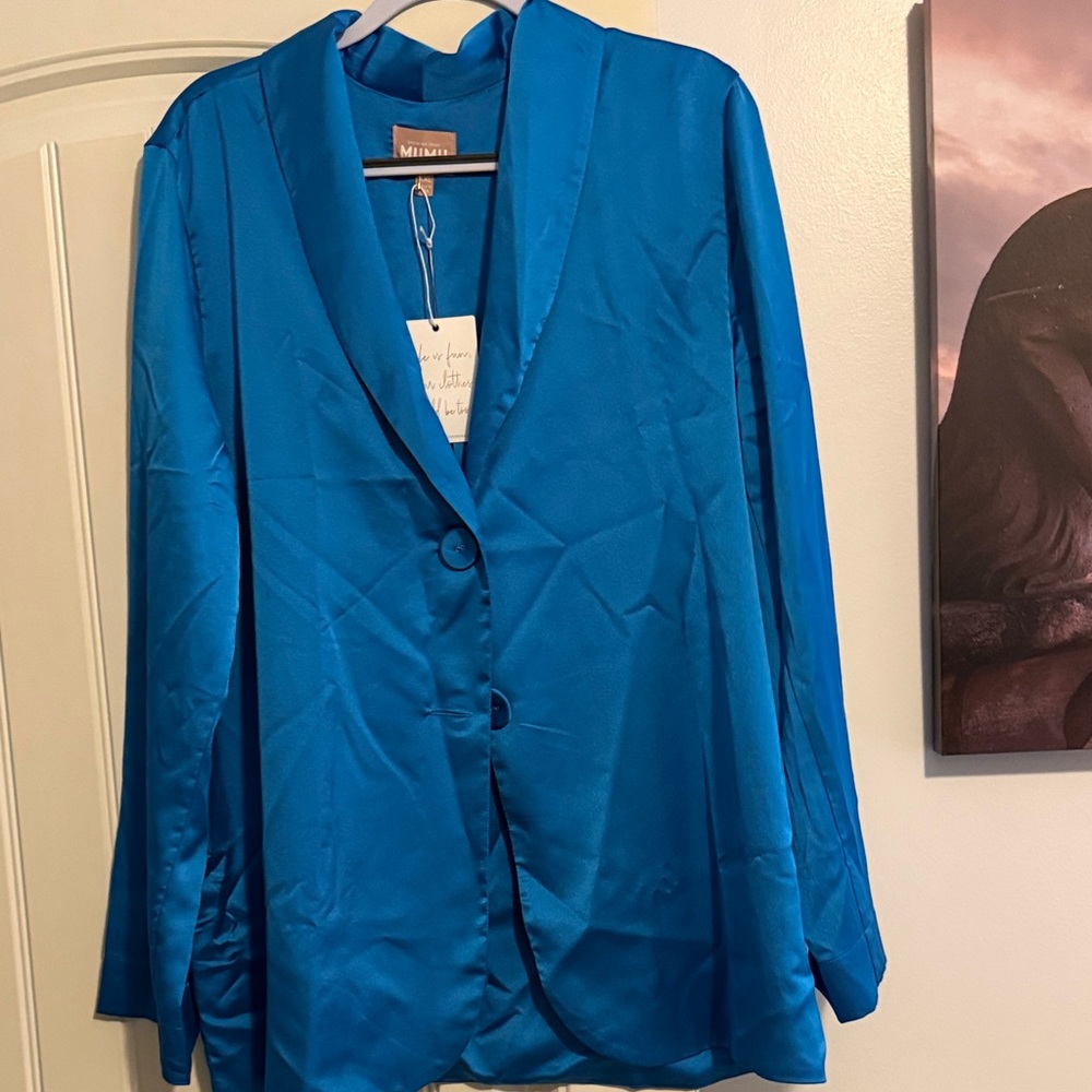 Show Me Your MuMu Vibrant Blue Blazer